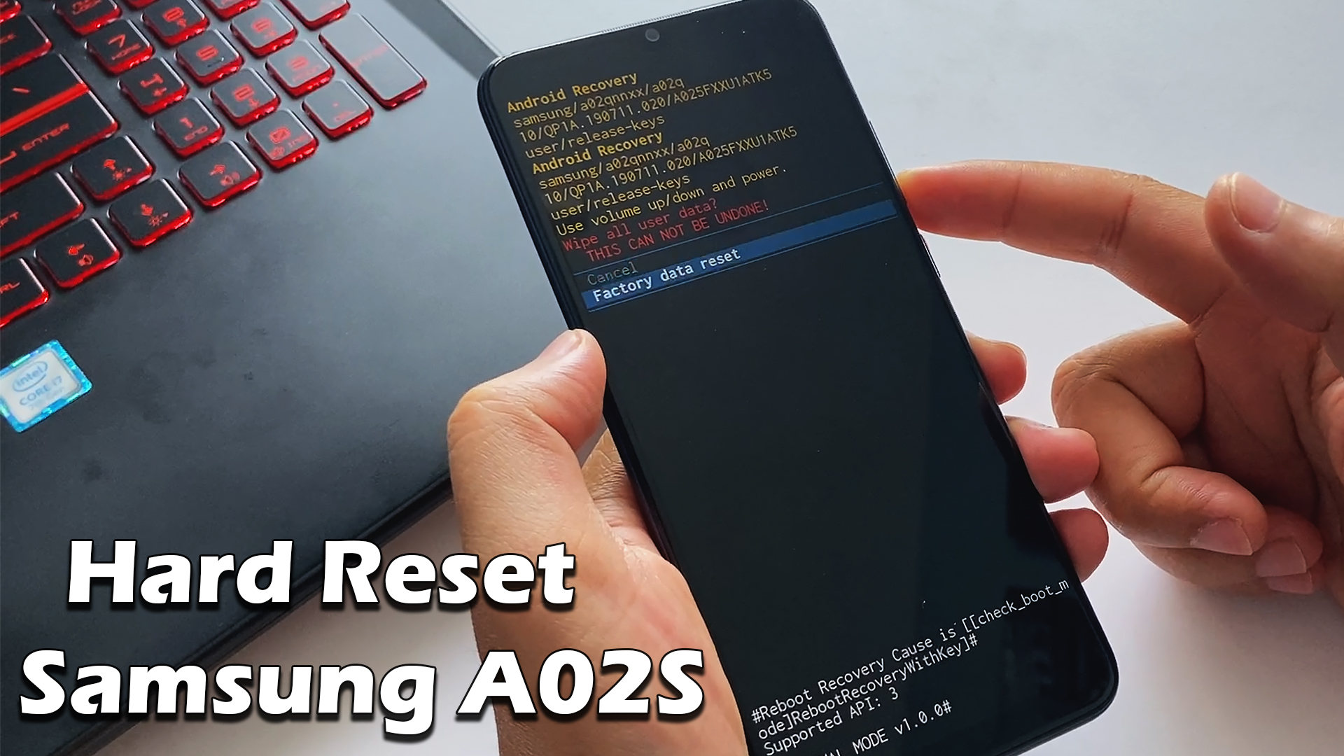 Samsung a02s hard reset