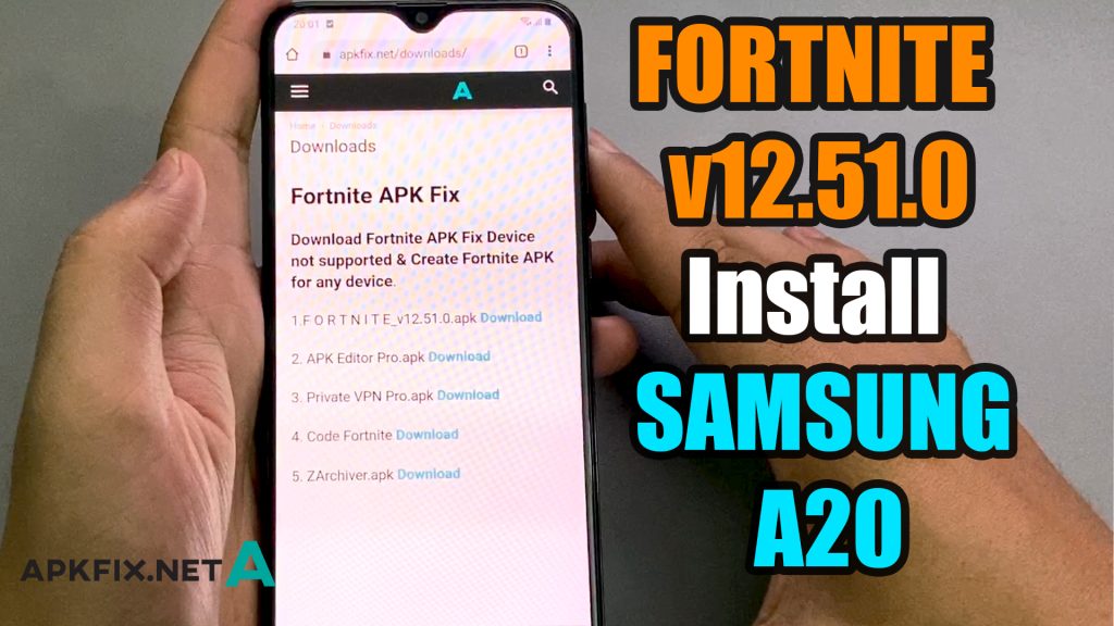 fortnite samsung a20