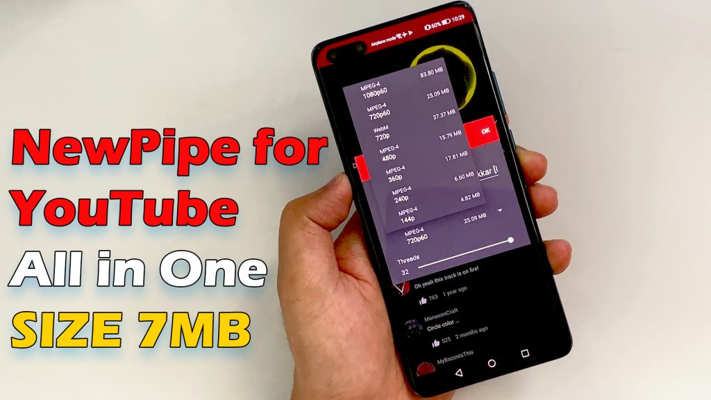 NewPipe for YouTube All in One SIZE 7MB APK Fix